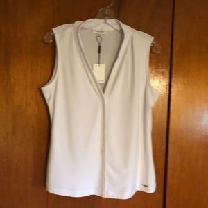 Calvin Klein PL sleeveless vneck blouse